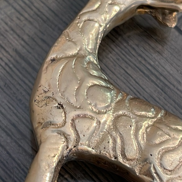 Vintage BRASS Baby Giraffe Sculpture Safari Decor Decorative Giraffe Figurine - Picture 13 of 16